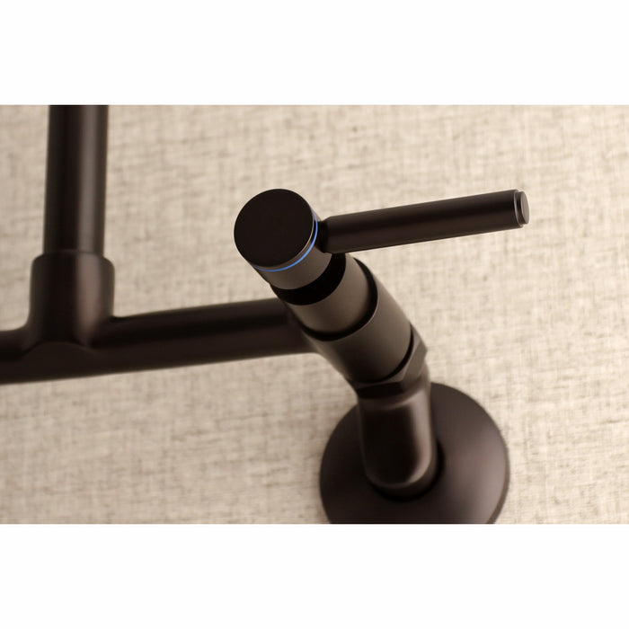 Concord KS814ORB Two-Handle 2-Hole Wall Mount Kitchen Faucet, Oil Rubbed Bronze