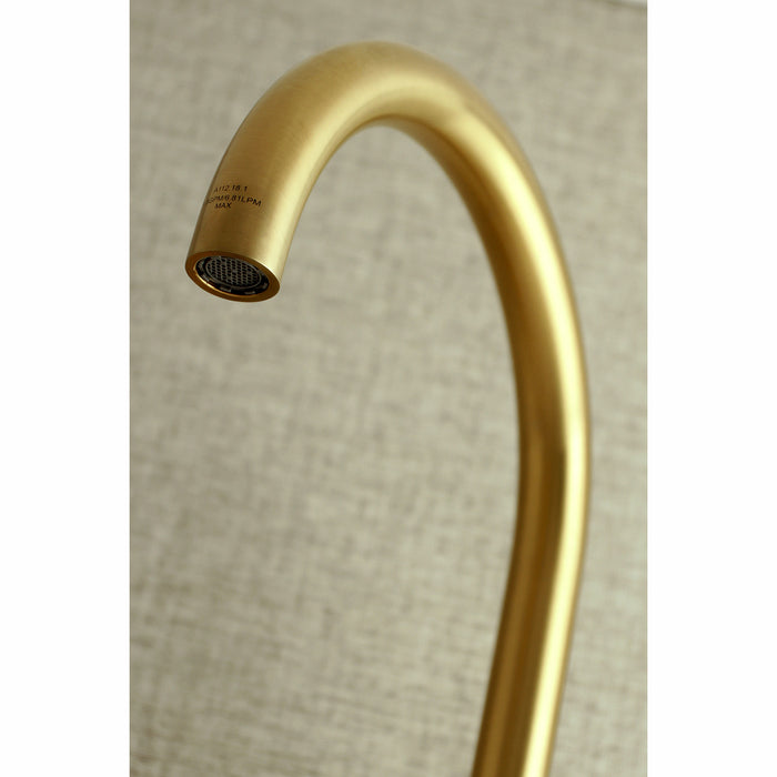 Concord KS814SB Two-Handle 2-Hole Wall Mount Kitchen Faucet, Brushed Brass