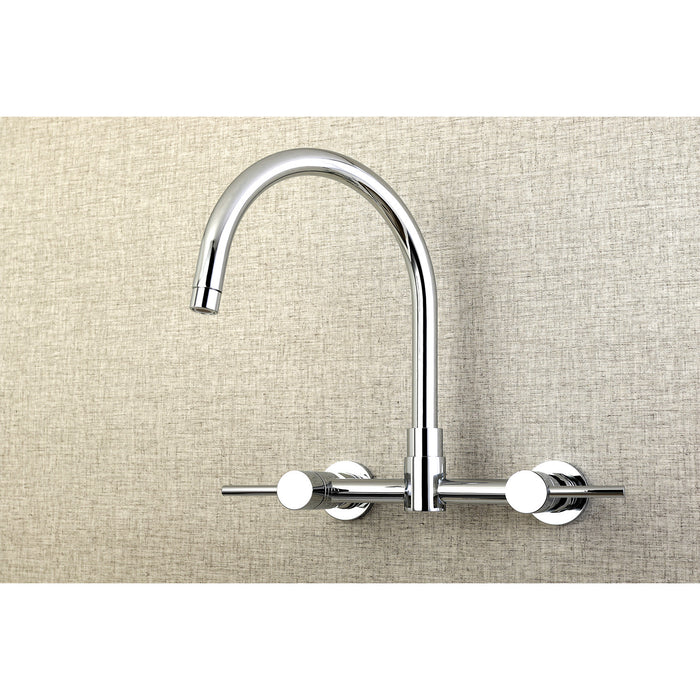 Concord KS8171DL Two-Handle 2-Hole Wall Mount Kitchen Faucet, Polished Chrome