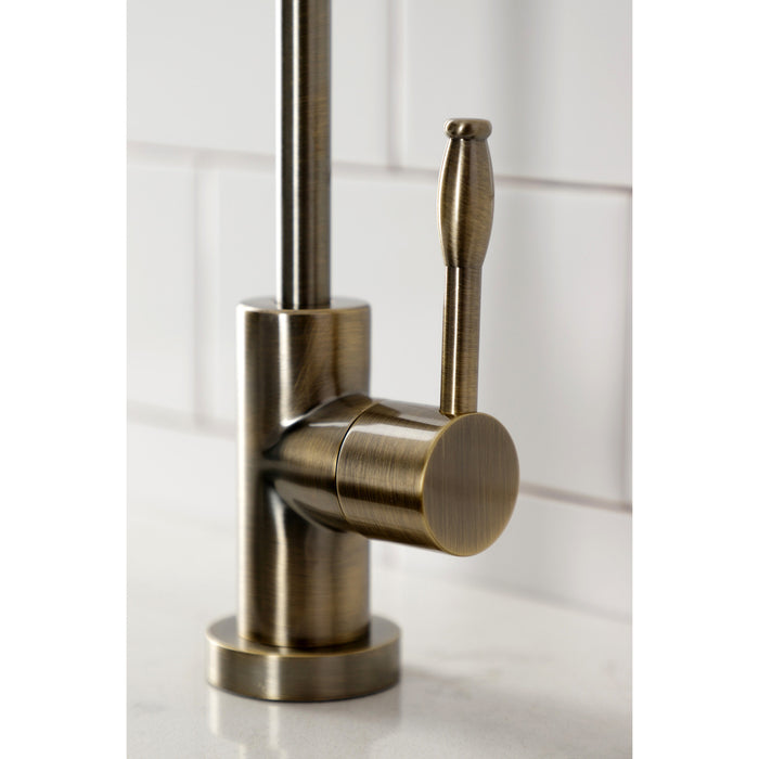 Nustudio KS8193NKL Single-Handle 1-Hole Deck Mount Water Filtration Faucet, Antique Brass