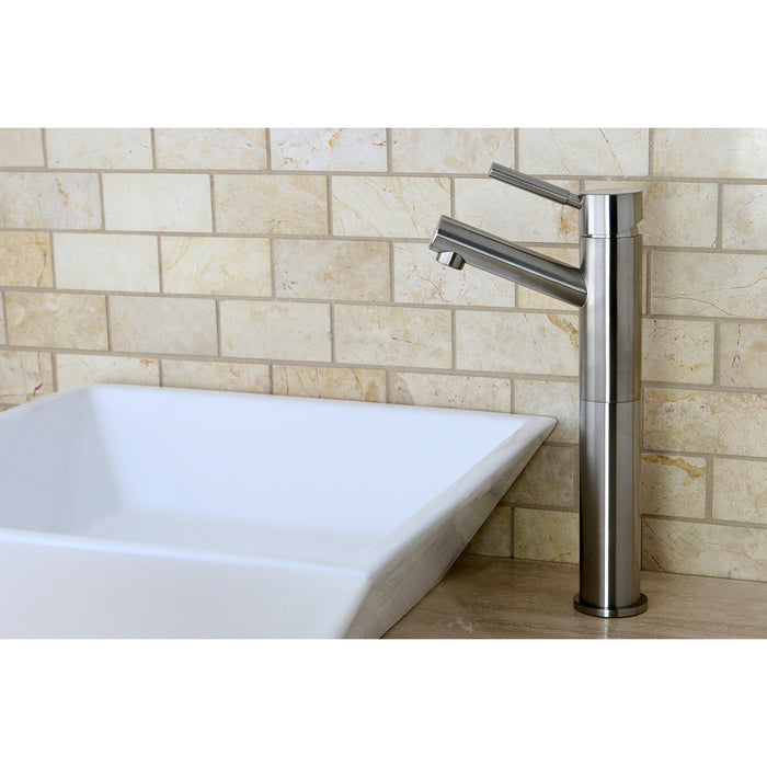 Concord KS8418DL Single-Handle 1-Hole Deck Mount Vessel Faucet, Brushed Nickel