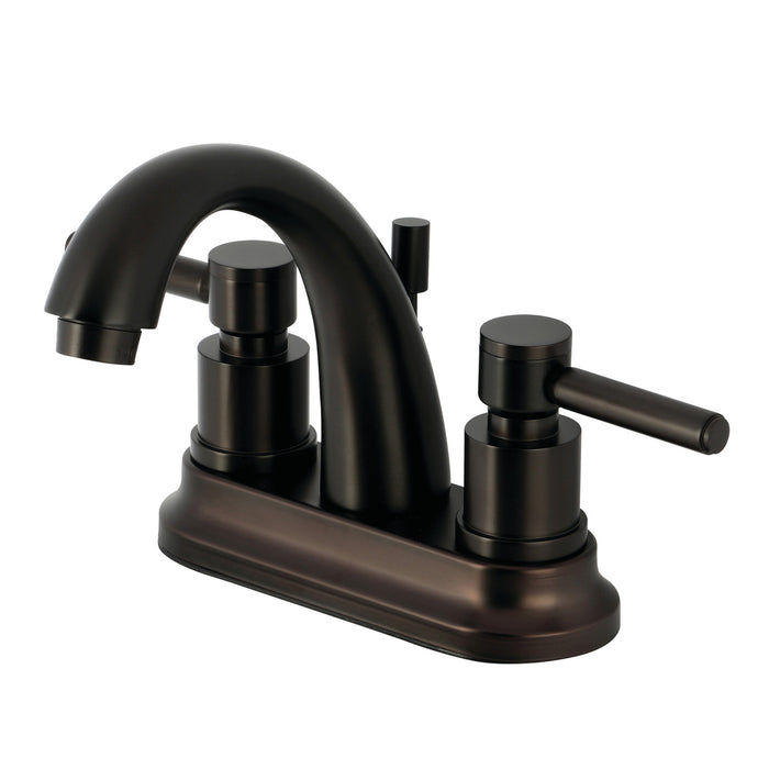 Concord KS8615DL Double-Handle 3-Hole Deck Mount 4-Inch Centerset Bathroom Faucet with Brass Pop-Up, Oil Rubbed Bronze