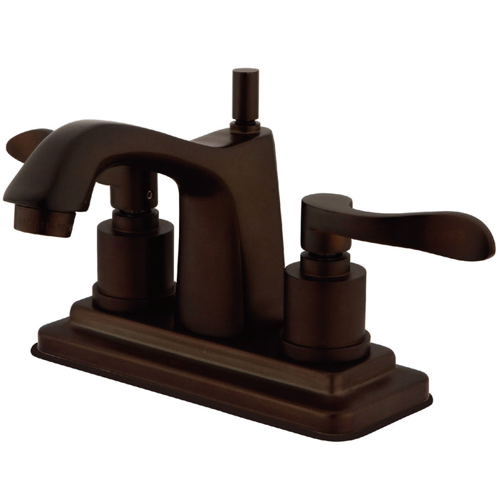 KS8645DFL Double-Handle 3-Hole Deck Mount 4-Inch Centerset Bathroom Faucet with Brass Pop-Up, Oil Rubbed Bronze