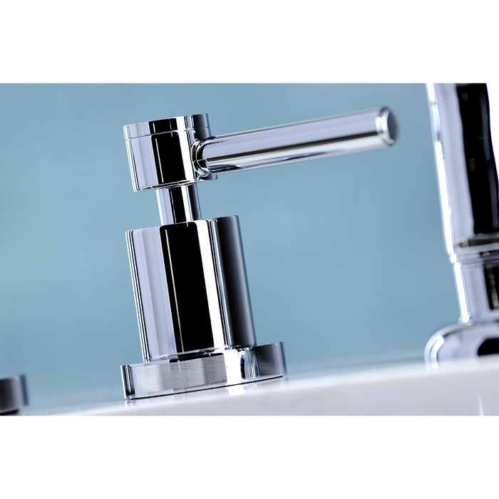 Concord KS8721DL Two-Handle 4-Hole Deck Mount Widespread Kitchen Faucet with Plastic Sprayer, Polished Chrome