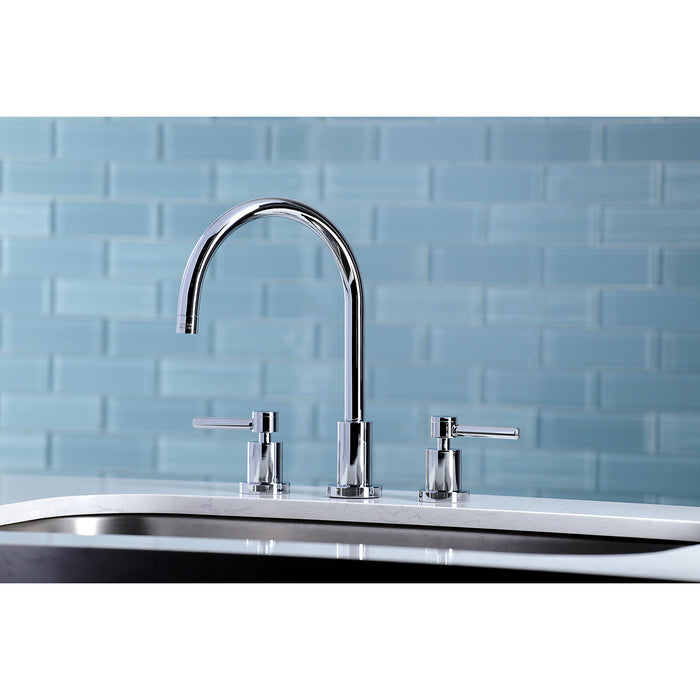 Concord KS8721DLLS Two-Handle 3-Hole Deck Mount Widespread Kitchen Faucet, Polished Chrome