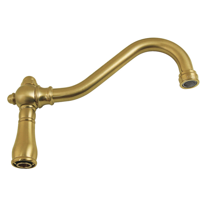 Vintage KSP3247 8-1/2" Brass Faucet Spout, 1.2 GPM, Brushed Brass