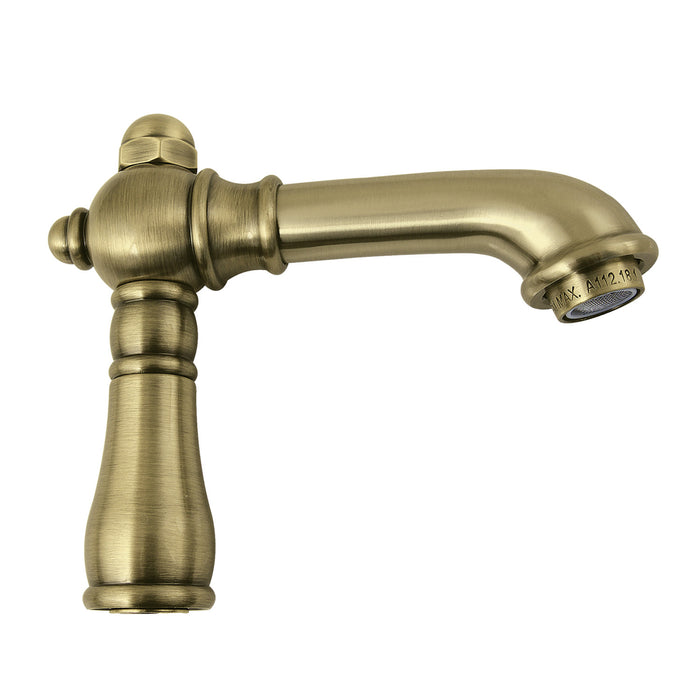 English Country KSP7253 4-1/2" Brass Faucet Spout, 1.2 GPM, Antique Brass