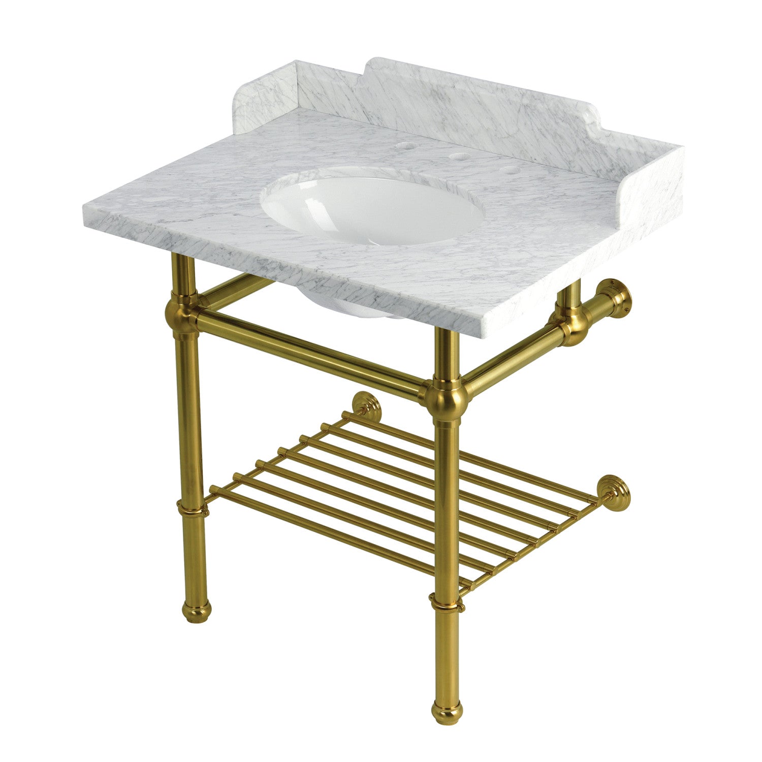 Kingston Brass Pemberton LMS3030MBB7 30-Inch Console Sink with Brass ...