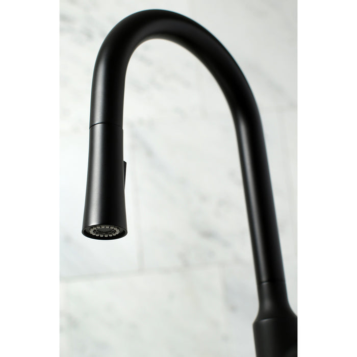 Kaiser LS2720DKL Single-Handle Pull-Down Kitchen Faucet, Matte Black