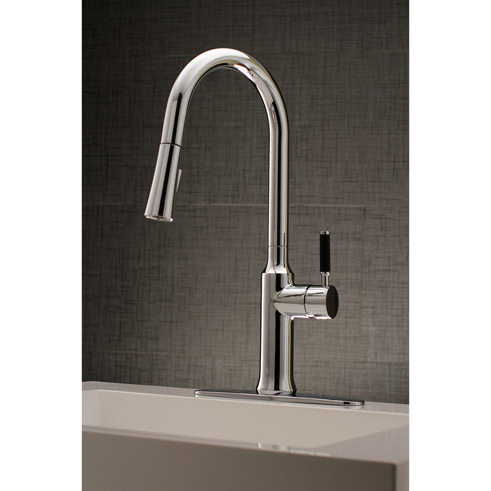 Kaiser LS2721DKL Single-Handle Pull-Down Kitchen Faucet, Polished Chrome