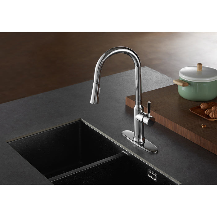 Kaiser LS2721DKL Single-Handle Pull-Down Kitchen Faucet, Polished Chrome