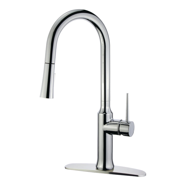 New York LS2721NYL Single-Handle Pull-Down Kitchen Faucet, Polished Chrome