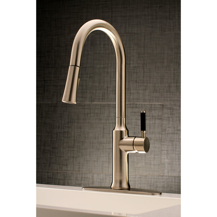 Kaiser LS2728DKL Single-Handle Pull-Down Kitchen Faucet, Brushed Nickel