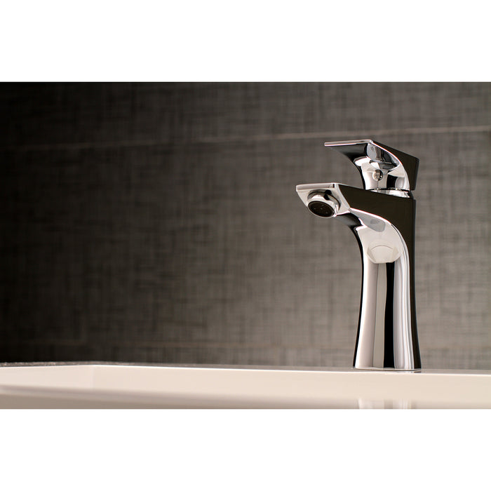 Millennium LS4221XL Single-Handle 1-Hole Deck Mount Bathroom Faucet with Push Pop-Up, Polished Chrome