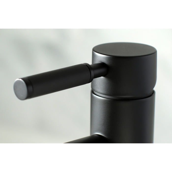 Kaiser LS8220DKL One-Handle 1-Hole Bathroom Faucet with Push Pop-Up Drain, Matte Black