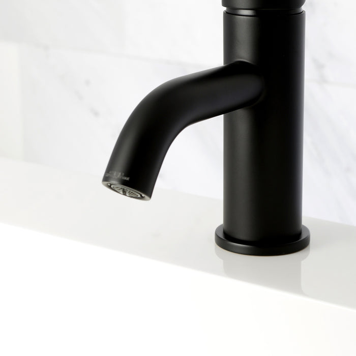 Concord LS8220DL Single-Handle 1-Hole Deck Mount Bathroom Faucet with Push Pop-Up, Matte Black