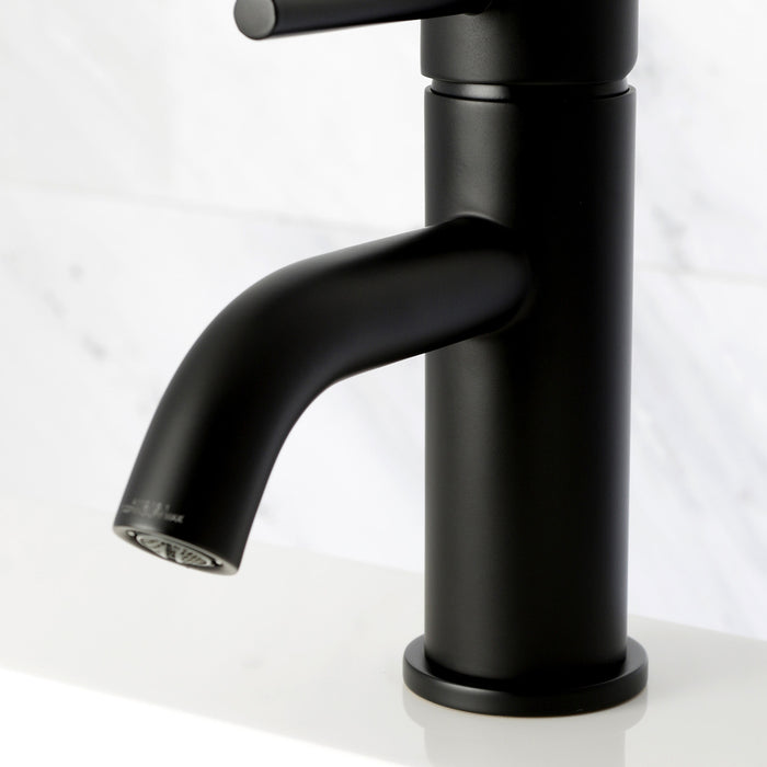 Concord LS8220DL Single-Handle 1-Hole Deck Mount Bathroom Faucet with Push Pop-Up, Matte Black