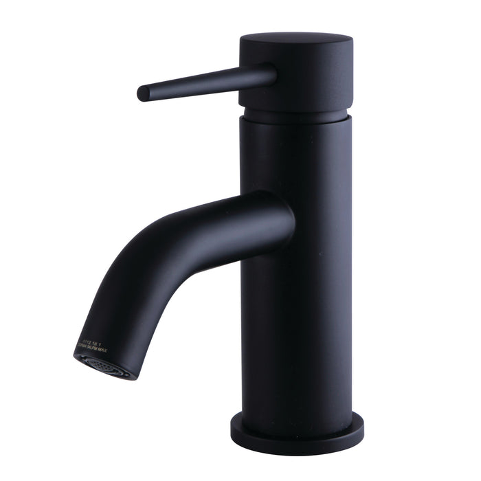 New York LS8220NYL Single-Handle 1-Hole Deck Mount Bathroom Faucet with Push Pop-Up, Matte Black