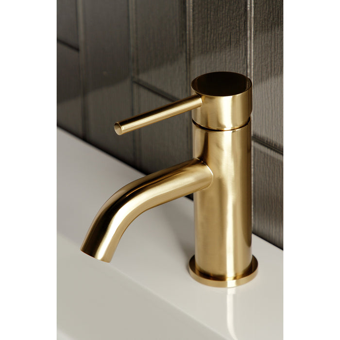 Concord LS8223DL One-Handle 1-Hole Bathroom Faucet with Push Pop-Up Drain, Brushed Brass