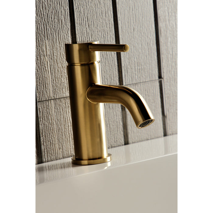 Concord LS8223DL One-Handle 1-Hole Bathroom Faucet with Push Pop-Up Drain, Brushed Brass