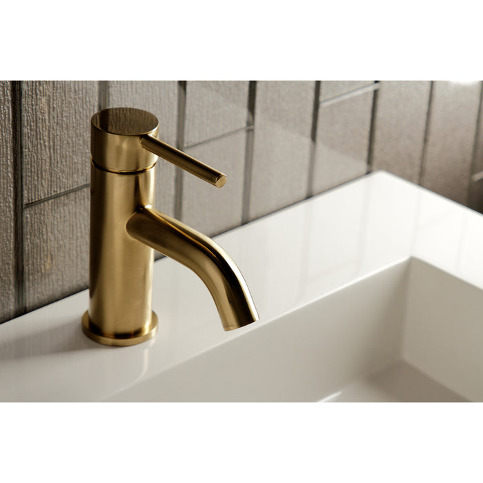 Concord LS8223DL One-Handle 1-Hole Bathroom Faucet with Push Pop-Up Drain, Brushed Brass