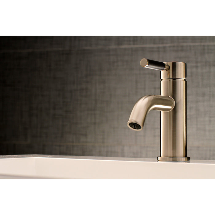 Kaiser LS8228DKL Single-Handle 1-Hole Deck Mount Bathroom Faucet with Push Pop-Up, Brushed Nickel