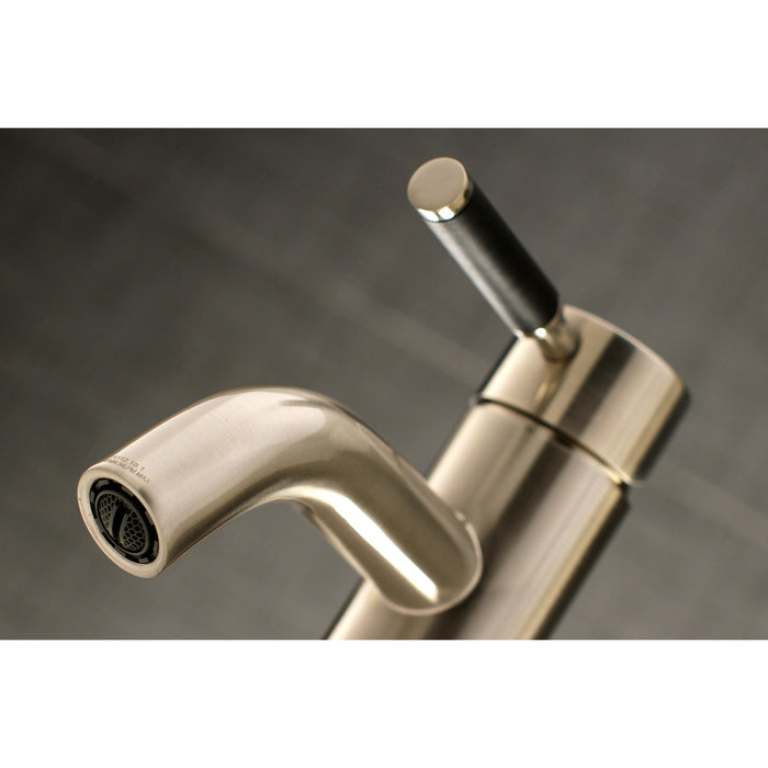 Kaiser LS8228DKL Single-Handle 1-Hole Deck Mount Bathroom Faucet with Push Pop-Up, Brushed Nickel