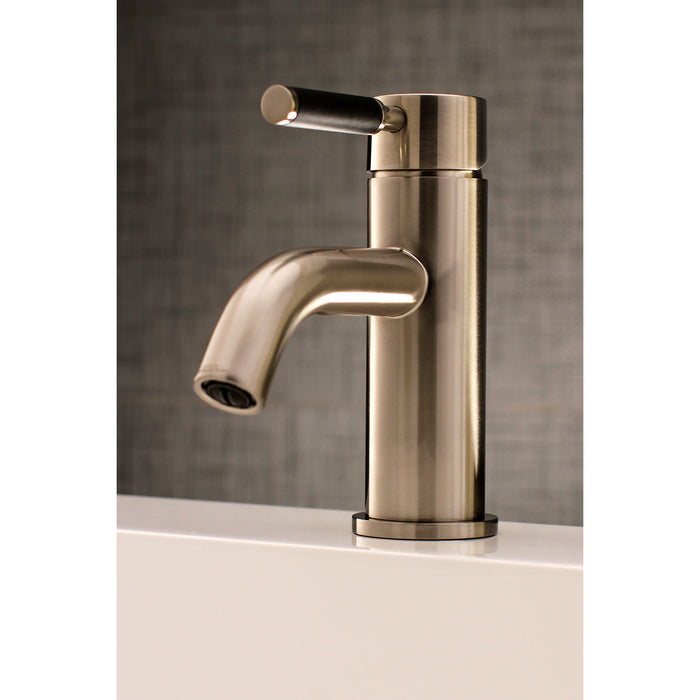 Kaiser LS8228DKL Single-Handle 1-Hole Deck Mount Bathroom Faucet with Push Pop-Up, Brushed Nickel