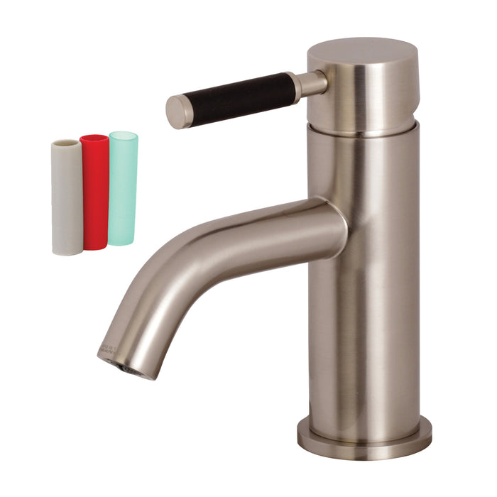 Kaiser LS8228DKL Single-Handle 1-Hole Deck Mount Bathroom Faucet with Push Pop-Up, Brushed Nickel