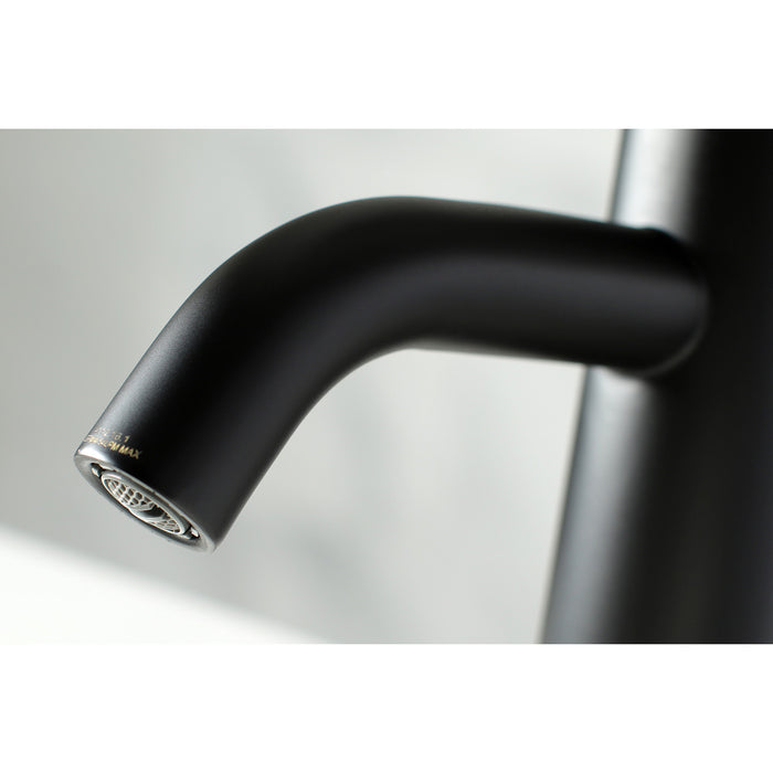 Kaiser LS8229DKL One-Handle 1-Hole Bathroom Faucet with Push Pop-Up Drain, Matte Black/Brushed Nickel