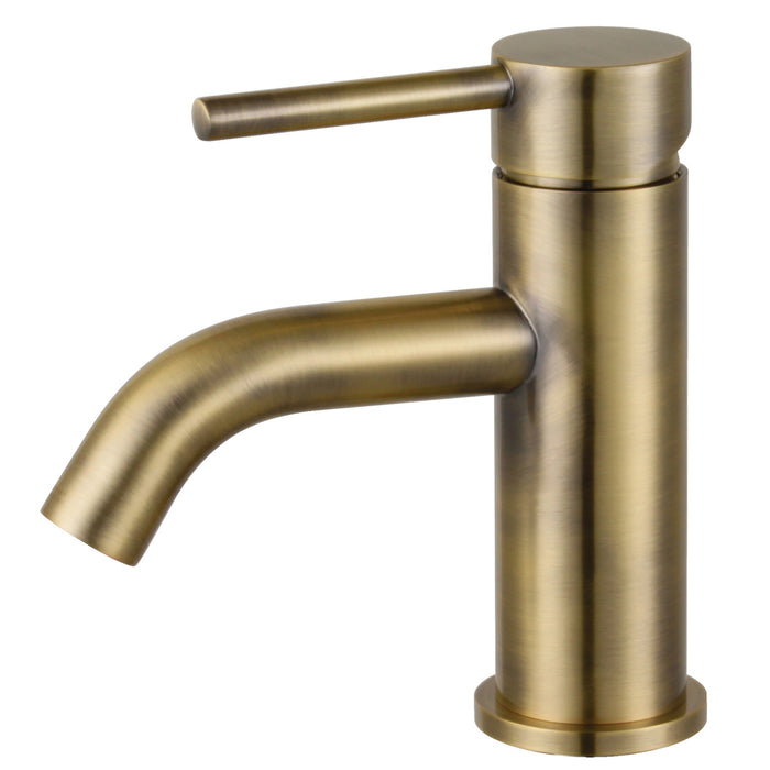 Concord LS822DLAB One-Handle 1-Hole Bathroom Faucet with Push Pop-Up Drain, Antique Brass