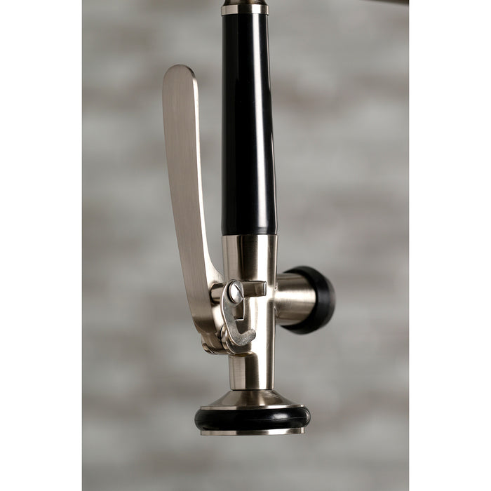 Continental LS8508CTL Single-Handle 1-Hole Deck Mount Pre-Rinse Kitchen Faucet, Brushed Nickel