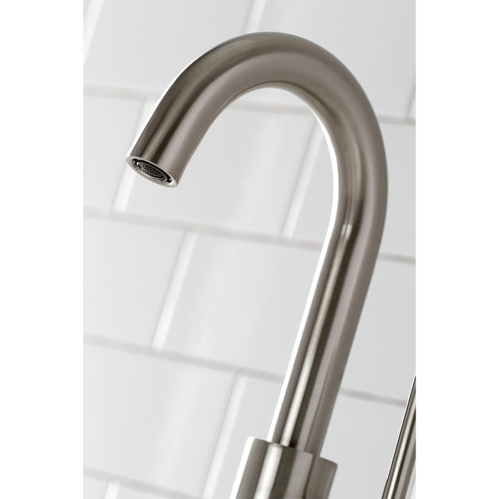 Concord LS8538DL One-Handle 1-Hole Deck Mount Bar Faucet, Brushed Nickel