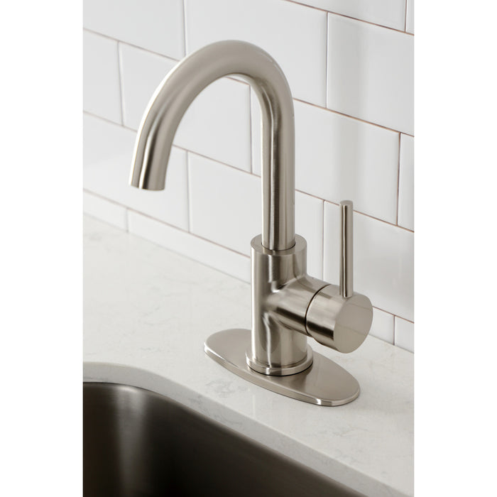 Concord LS8538DL One-Handle 1-Hole Deck Mount Bar Faucet, Brushed Nickel