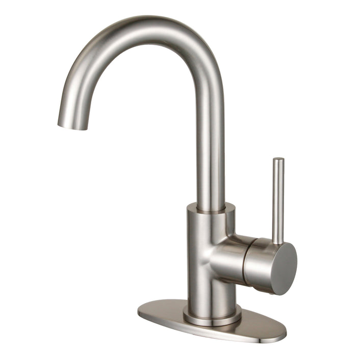 Concord LS8538DL One-Handle 1-Hole Deck Mount Bar Faucet, Brushed Nickel