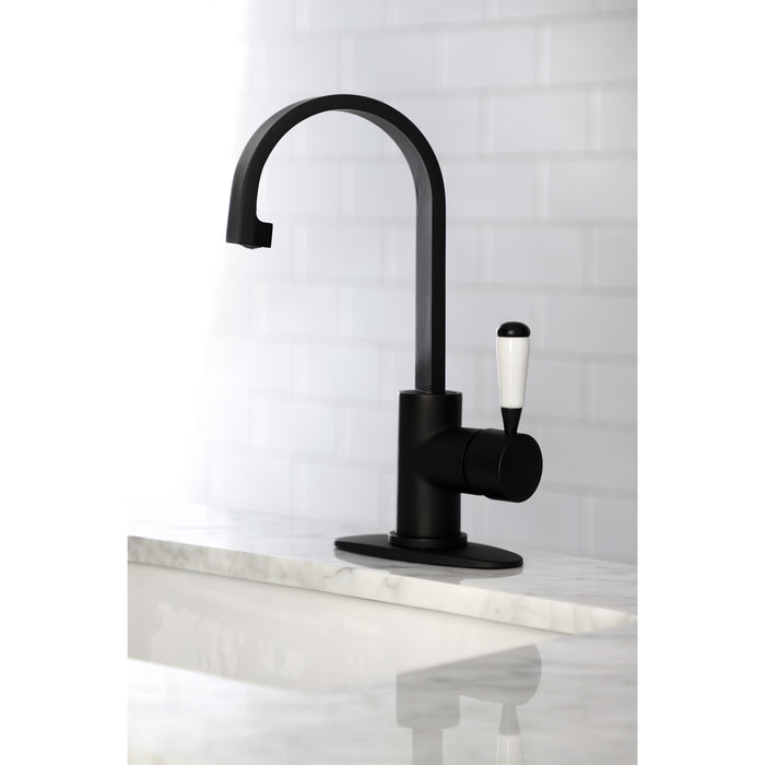 Paris LS8610DPL One-Handle 1-Hole Deck Mount Bar Faucet, Matte Black