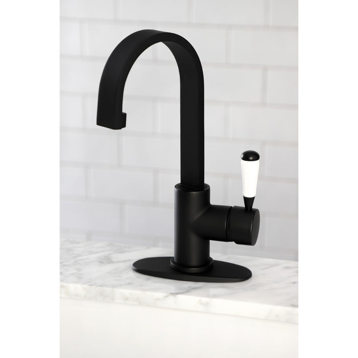 Paris LS8610DPL One-Handle 1-Hole Deck Mount Bar Faucet, Matte Black