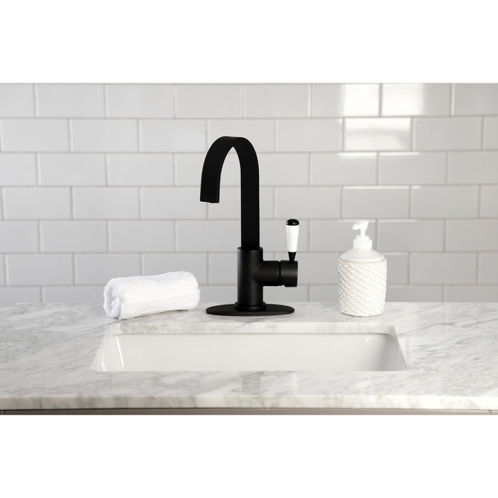 Paris LS8610DPL One-Handle 1-Hole Deck Mount Bar Faucet, Matte Black