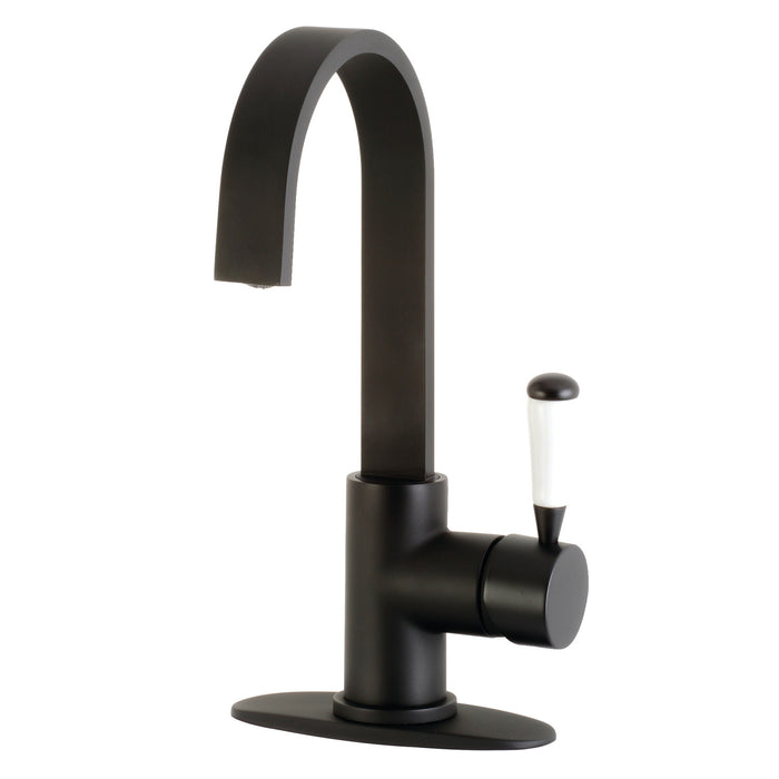 Paris LS8610DPL One-Handle 1-Hole Deck Mount Bar Faucet, Matte Black