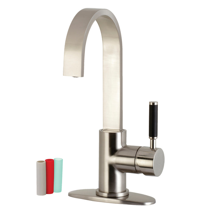 Kaiser LS8618DKL One-Handle 1-Hole Deck Mount Bar Faucet, Brushed Nickel