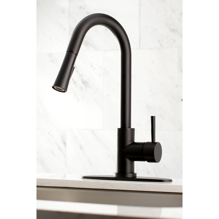 Concord LS8620DL Single-Handle Pull-Down Kitchen Faucet, Matte Black