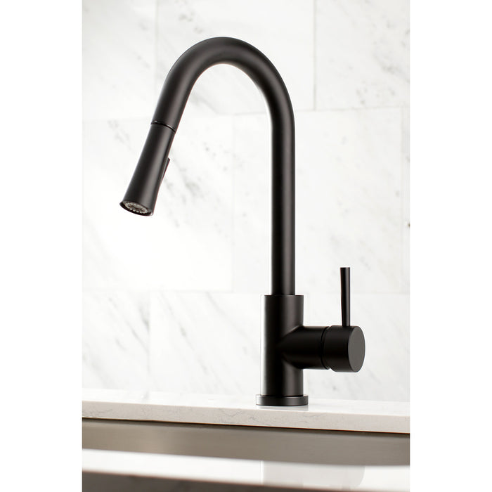 Concord LS8620DL Single-Handle Pull-Down Kitchen Faucet, Matte Black