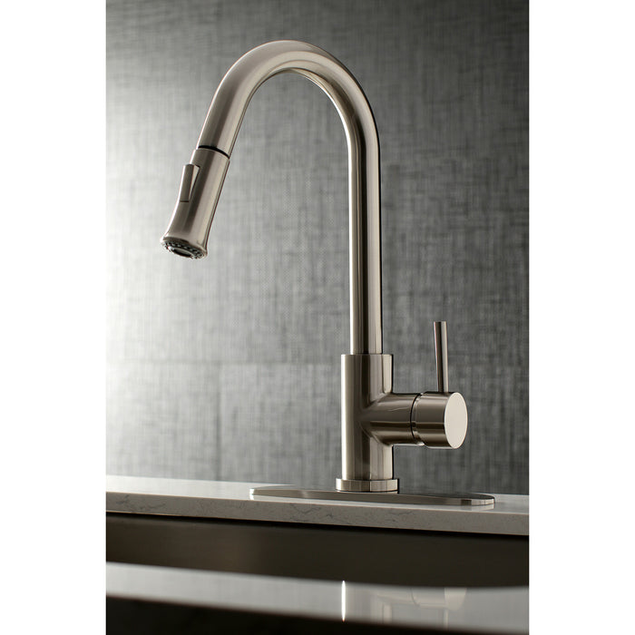 Concord LS8628DL Single-Handle Pull-Down Kitchen Faucet, Brushed Nickel