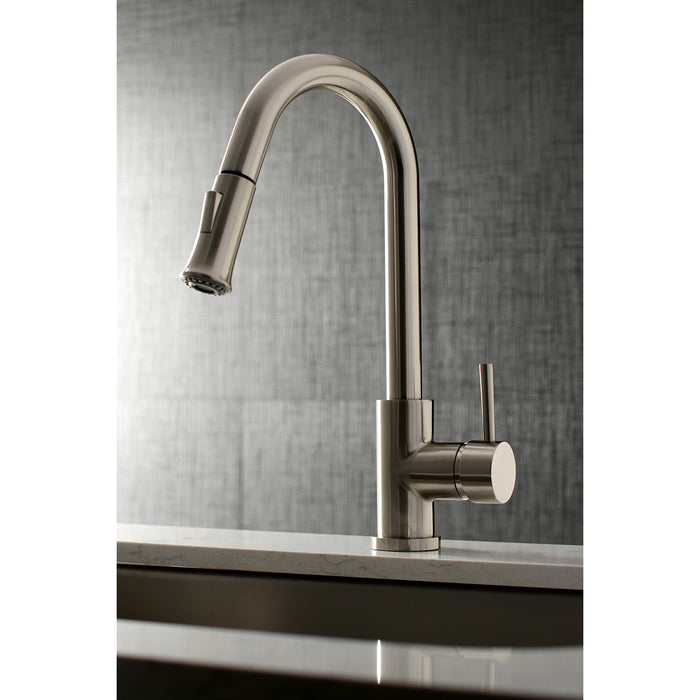 Concord LS8628DL Single-Handle Pull-Down Kitchen Faucet, Brushed Nickel