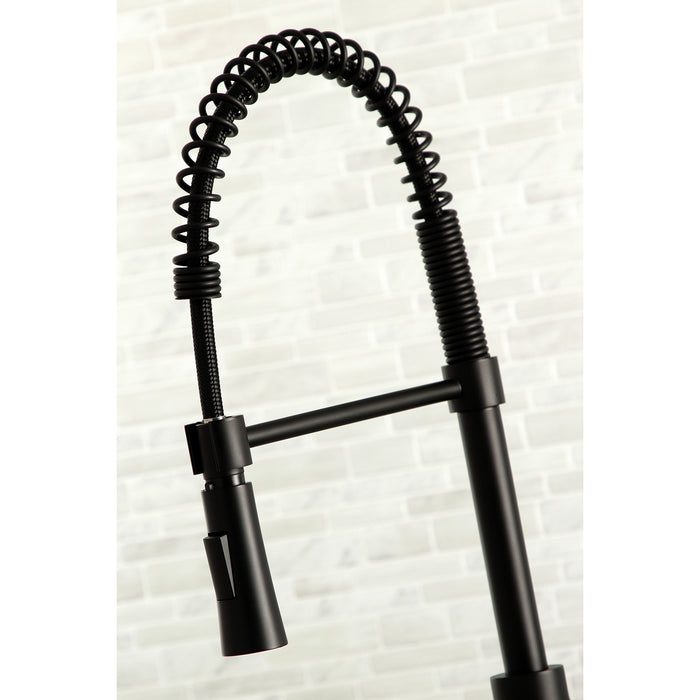 Continental LS8670CTL Single-Handle 1-Hole Deck Mount Pre-Rinse Kitchen Faucet, Matte Black