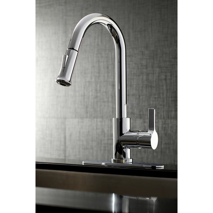 Continental LS8681CTL Single-Handle Pull-Down Kitchen Faucet, Polished Chrome