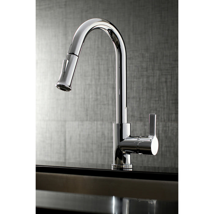 Continental LS8681CTL Single-Handle Pull-Down Kitchen Faucet, Polished Chrome