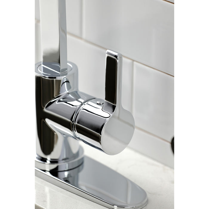 Continental LS8711CTLBS Single-Handle 1-or-3 Hole Deck Mount Kitchen Faucet with Brass Side Sprayer, Polished Chrome