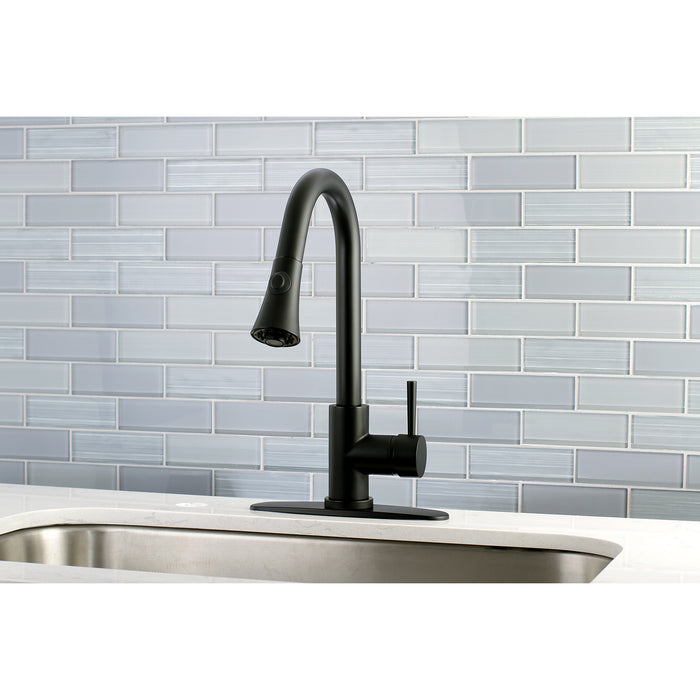 Concord LS8720DL Single-Handle Pull-Down Kitchen Faucet, Matte Black