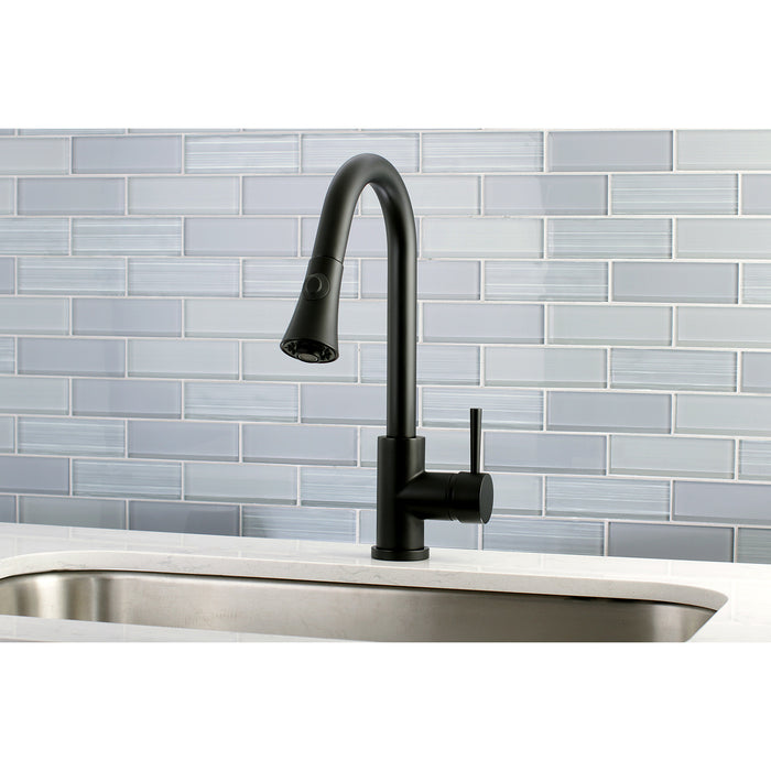 Concord LS8720DL Single-Handle Pull-Down Kitchen Faucet, Matte Black